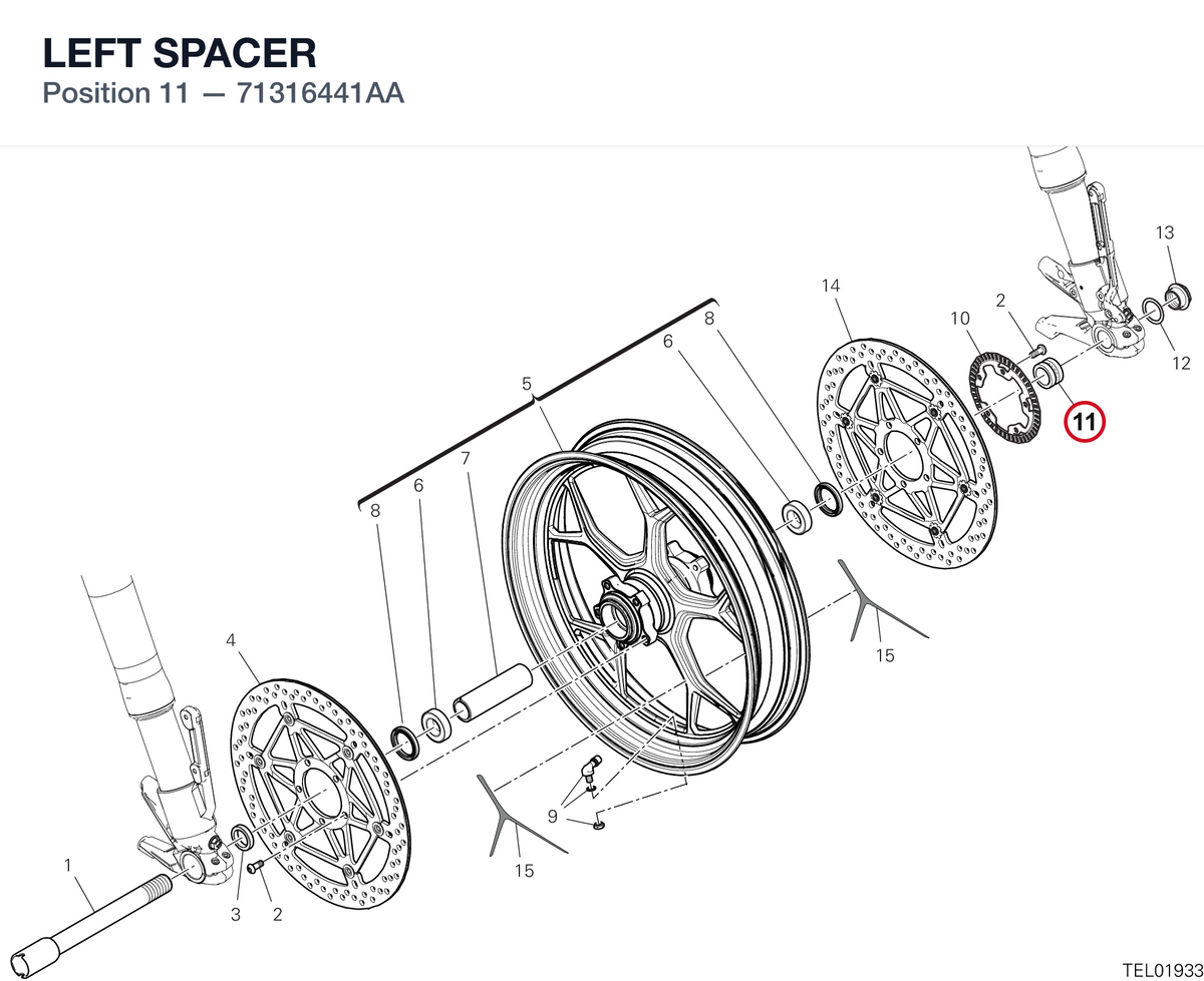LEFT SPACER 71316441AA diagram position
