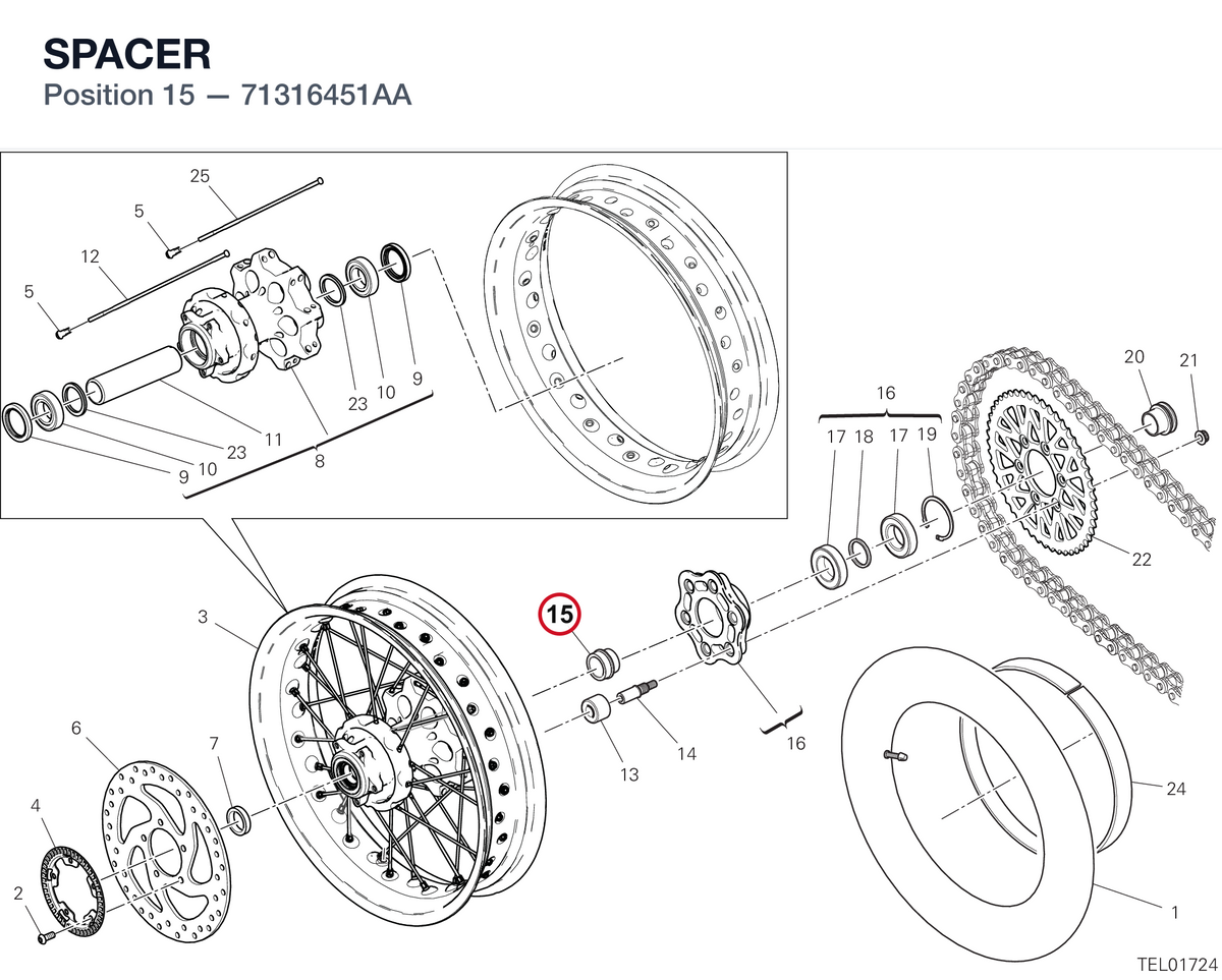 SPACER 71316451AA diagram position