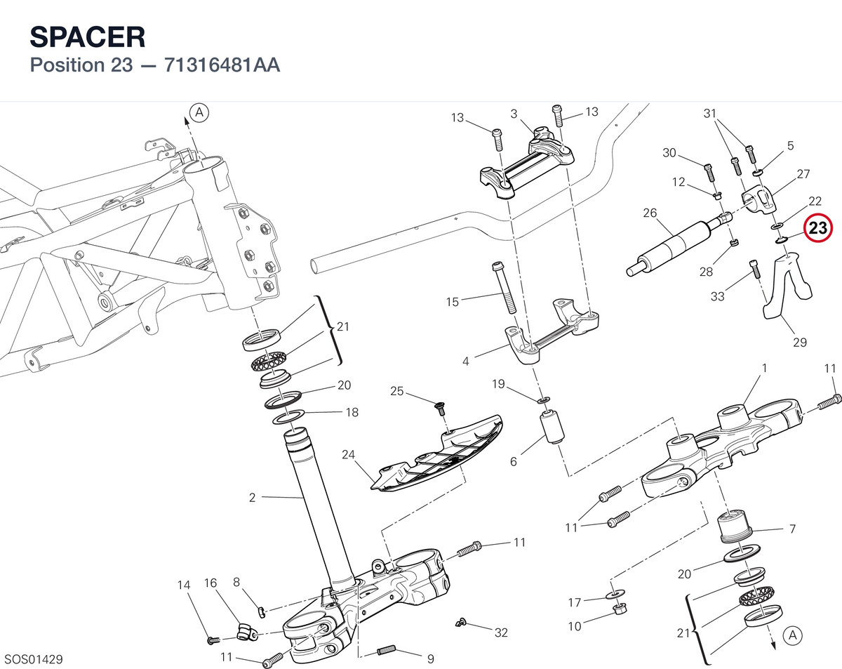 SPACER 71316481AA diagram position