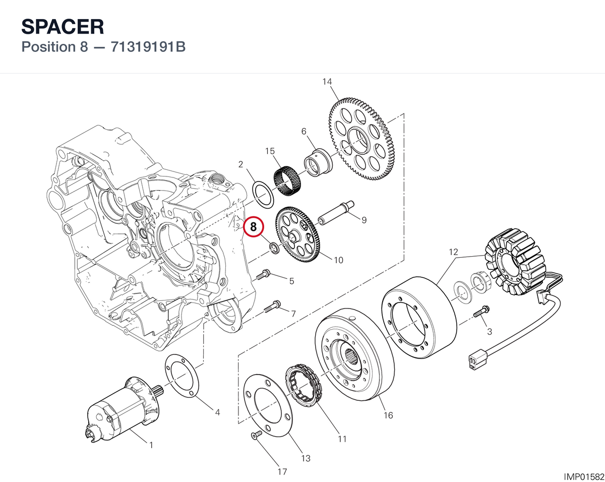 SPACER 71319191B diagram position