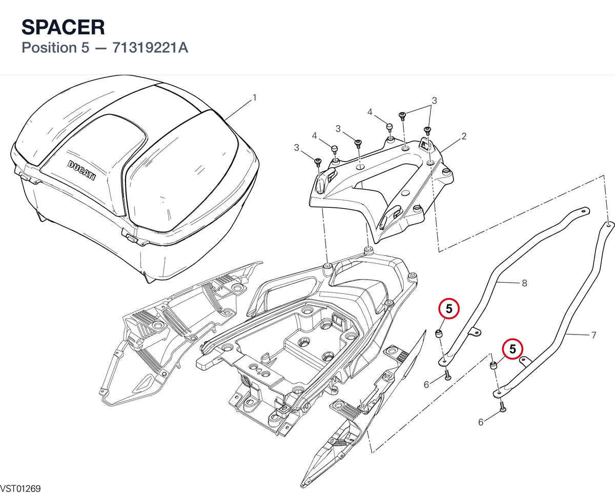 SPACER 71319221A diagram position