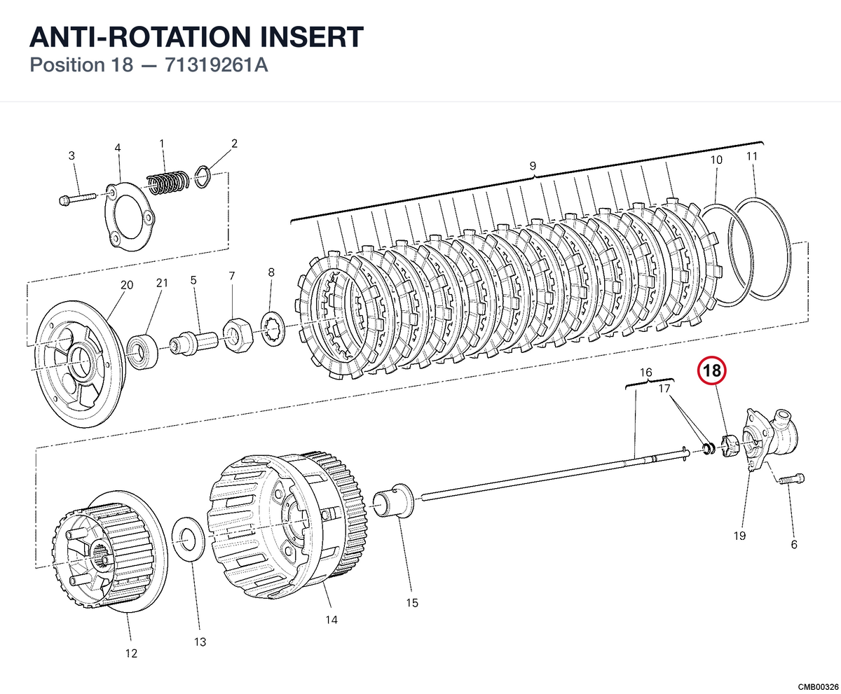 ANTI-ROTATION INSERT 71319261A diagram position