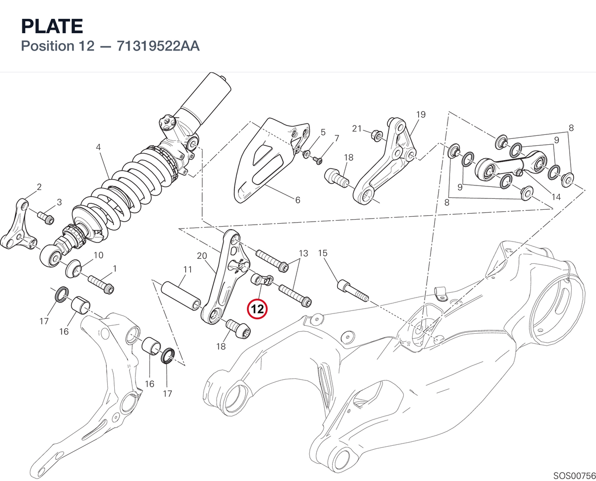 PLATE 71319522AA diagram position