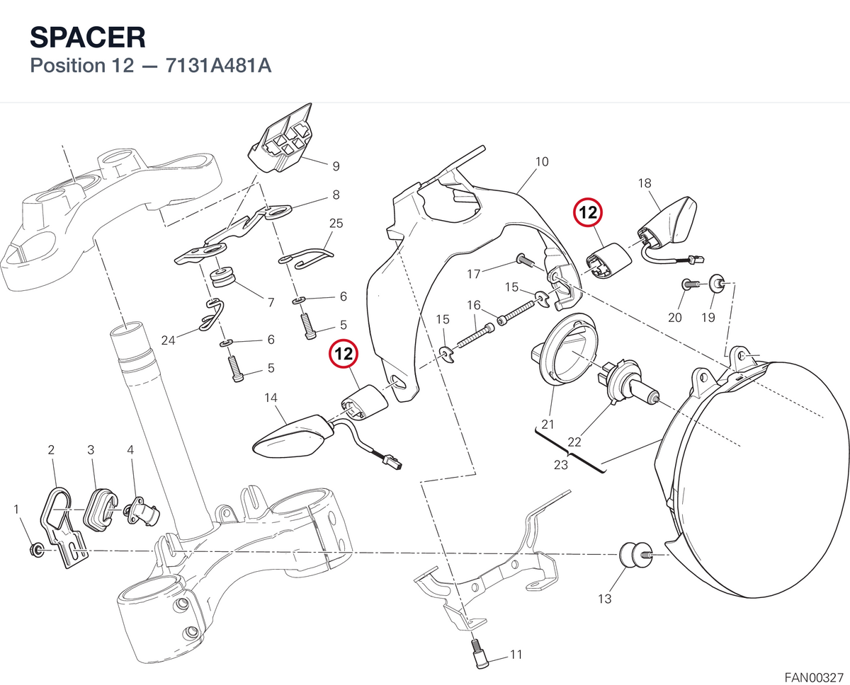 SPACER 7131A481A diagram position