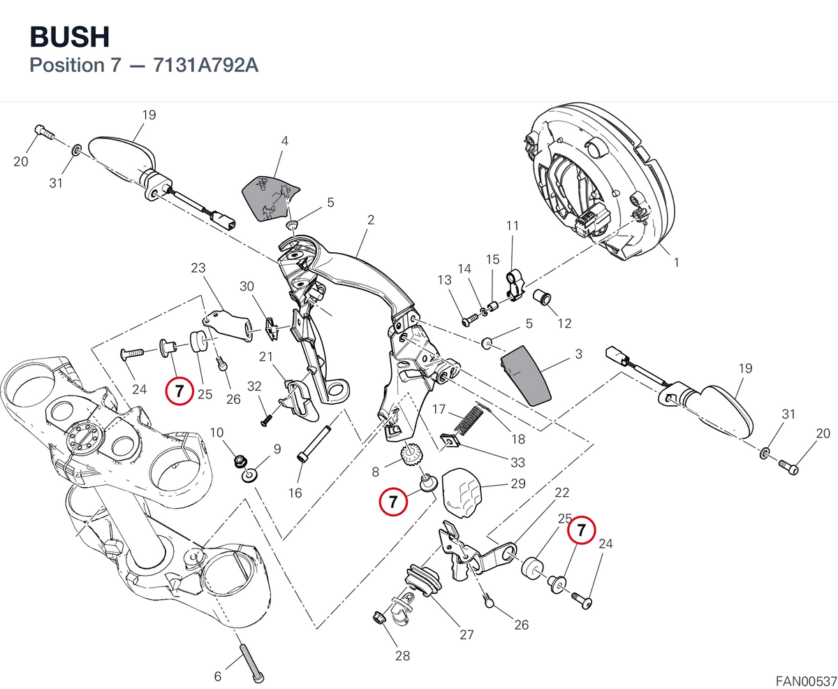 BUSH 7131A792A diagram position