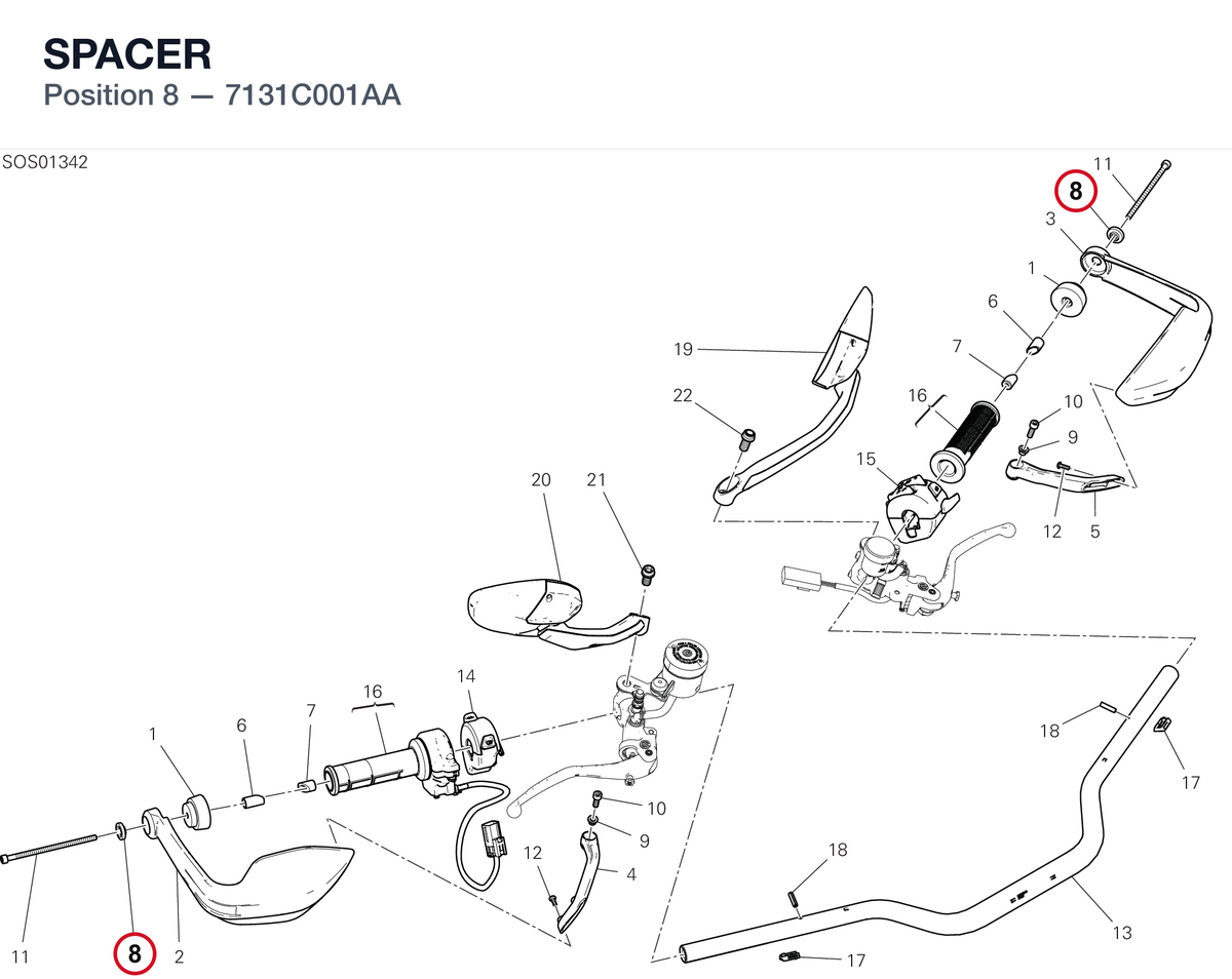 SPACER 7131C001AA diagram position