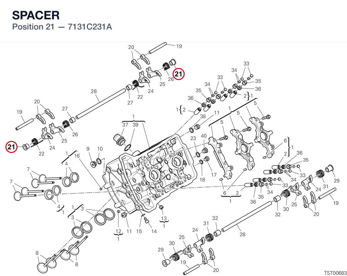 SPACER 7131C231A diagram position
