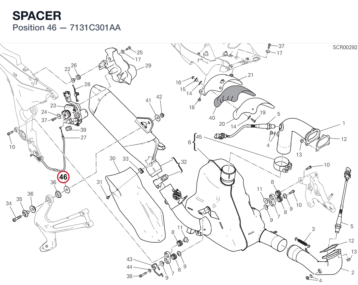 SPACER 7131C301AA diagram position