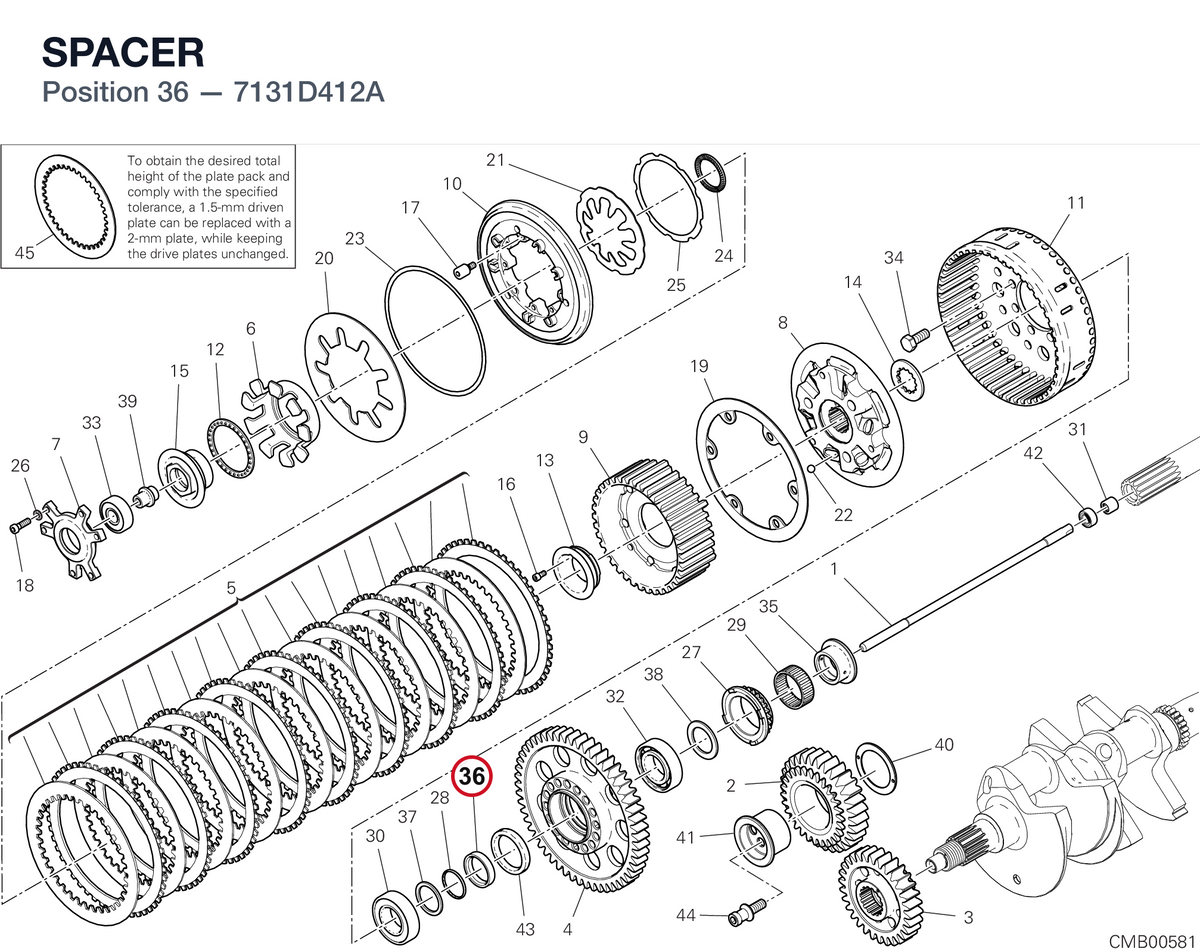 SPACER 7131D412A diagram position