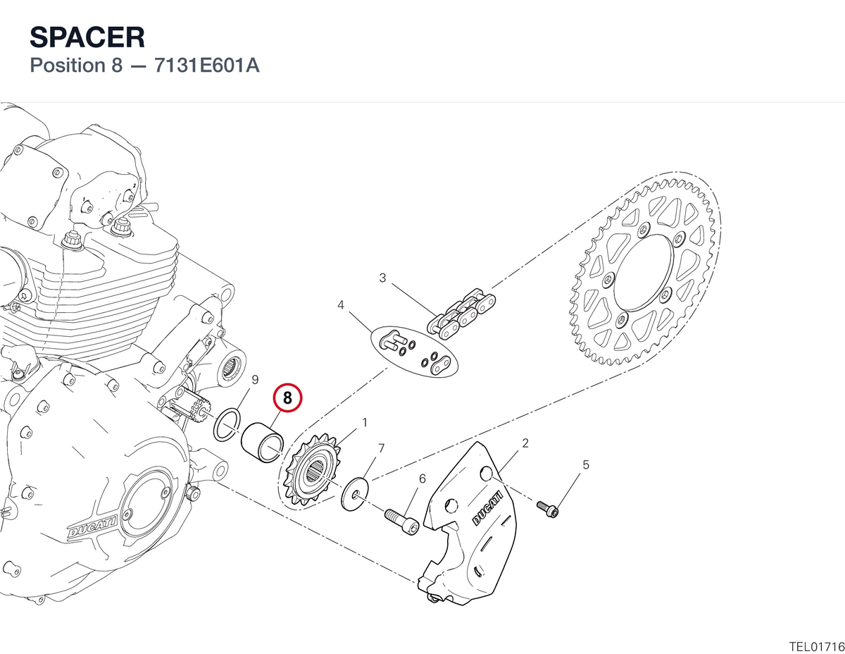 SPACER 7131E601A diagram position