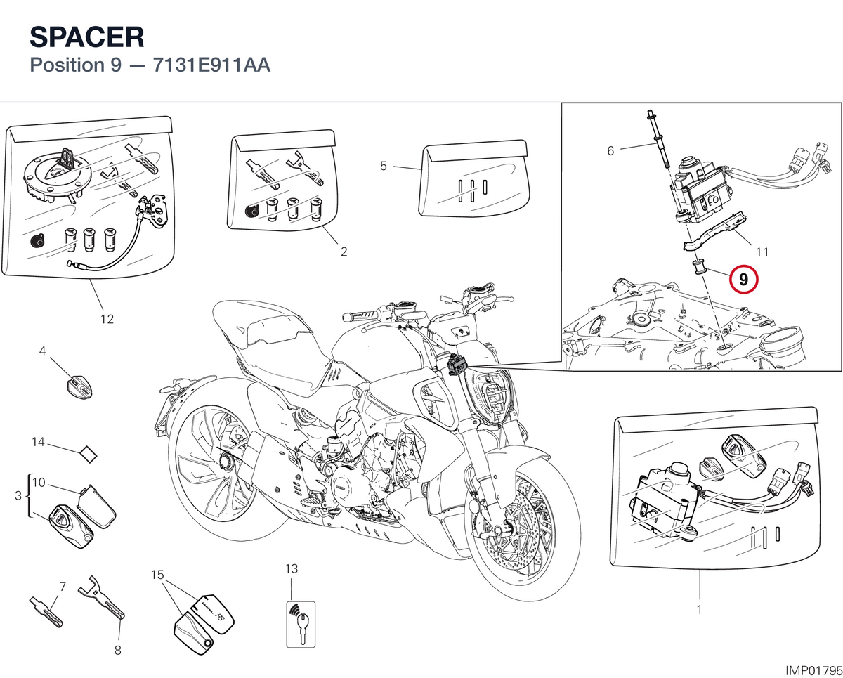 SPACER 7131E911AA diagram position