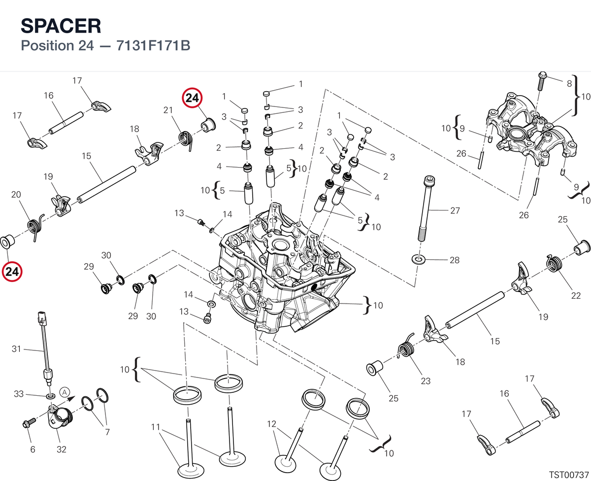 SPACER 7131F171B diagram position