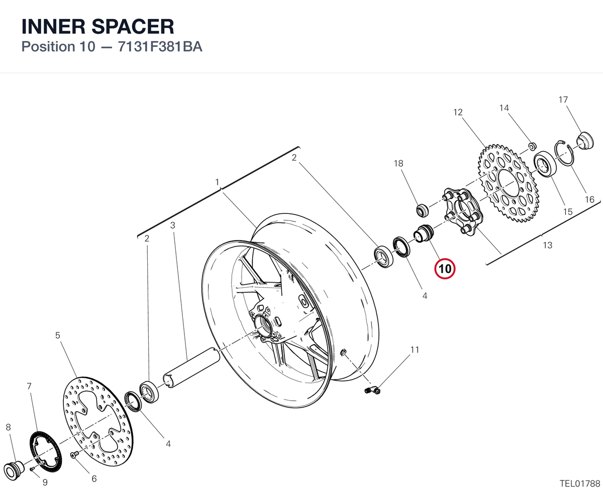 INNER SPACER 7131F381BA diagram position