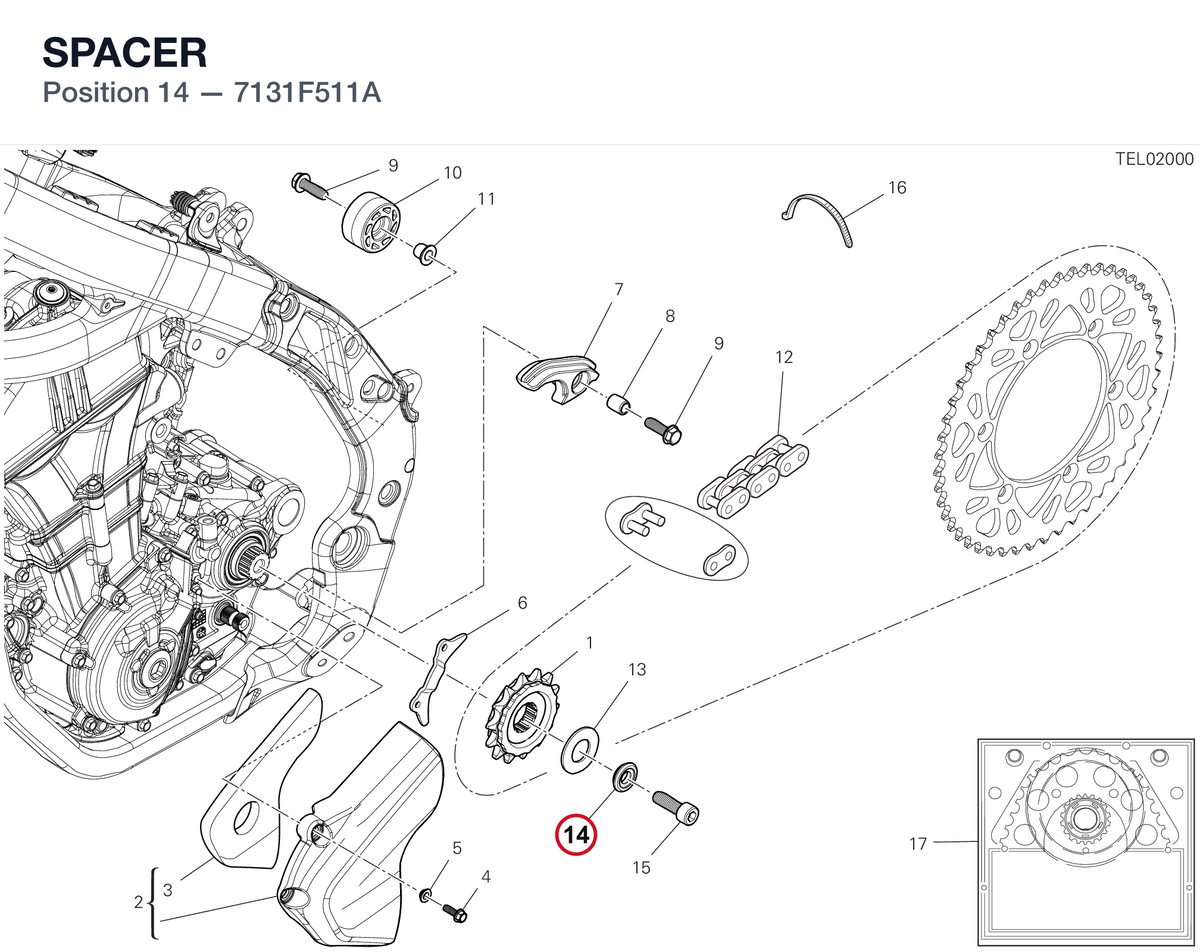 SPACER 7131F511A diagram position