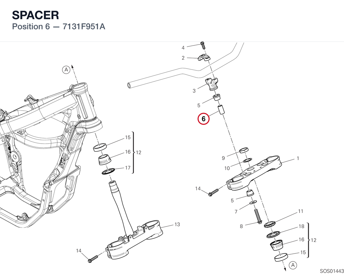 SPACER 7131F951A diagram position