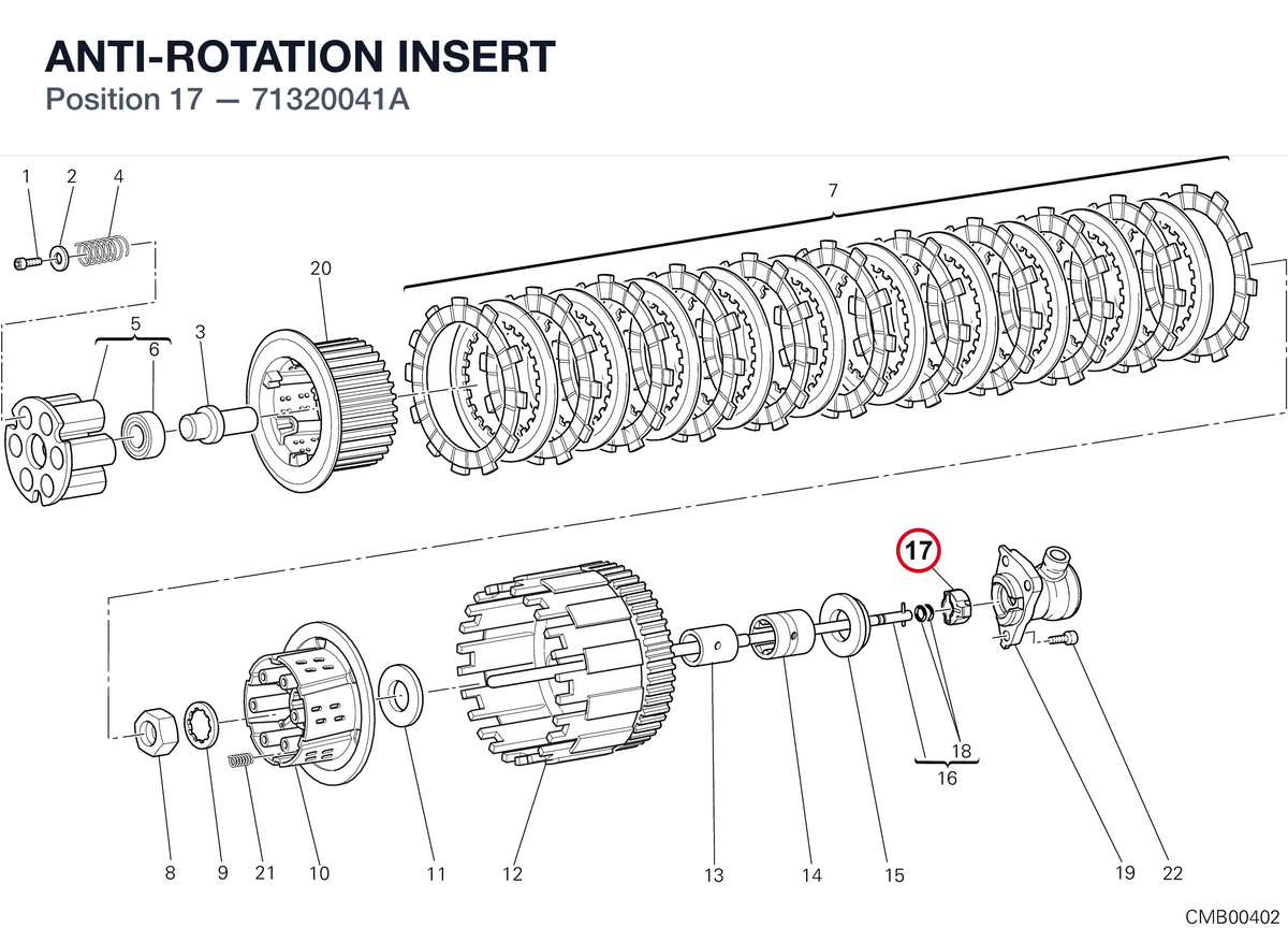 ANTI-ROTATION INSERT 71320041A diagram position