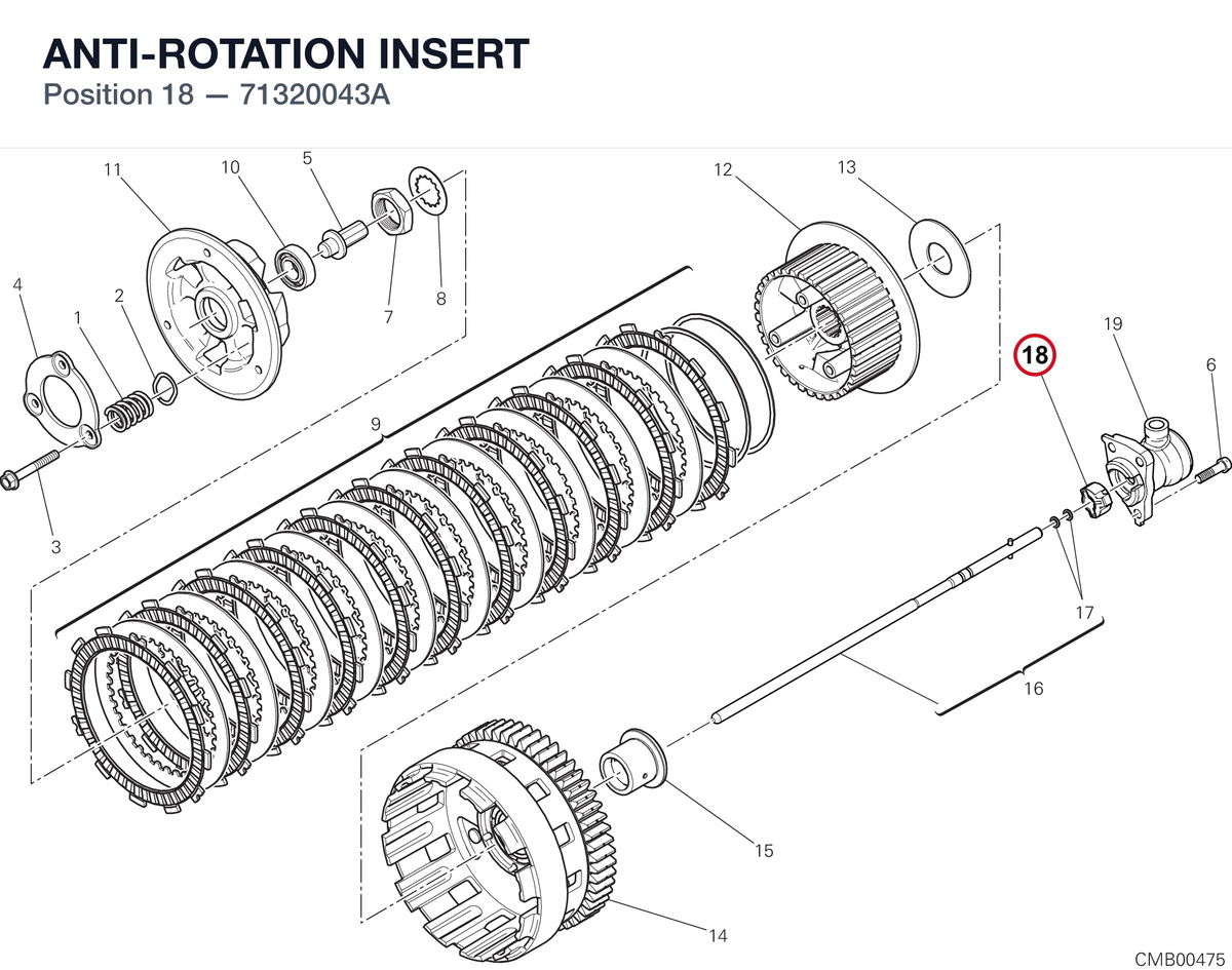 ANTI-ROTATION INSERT 71320043A diagram position