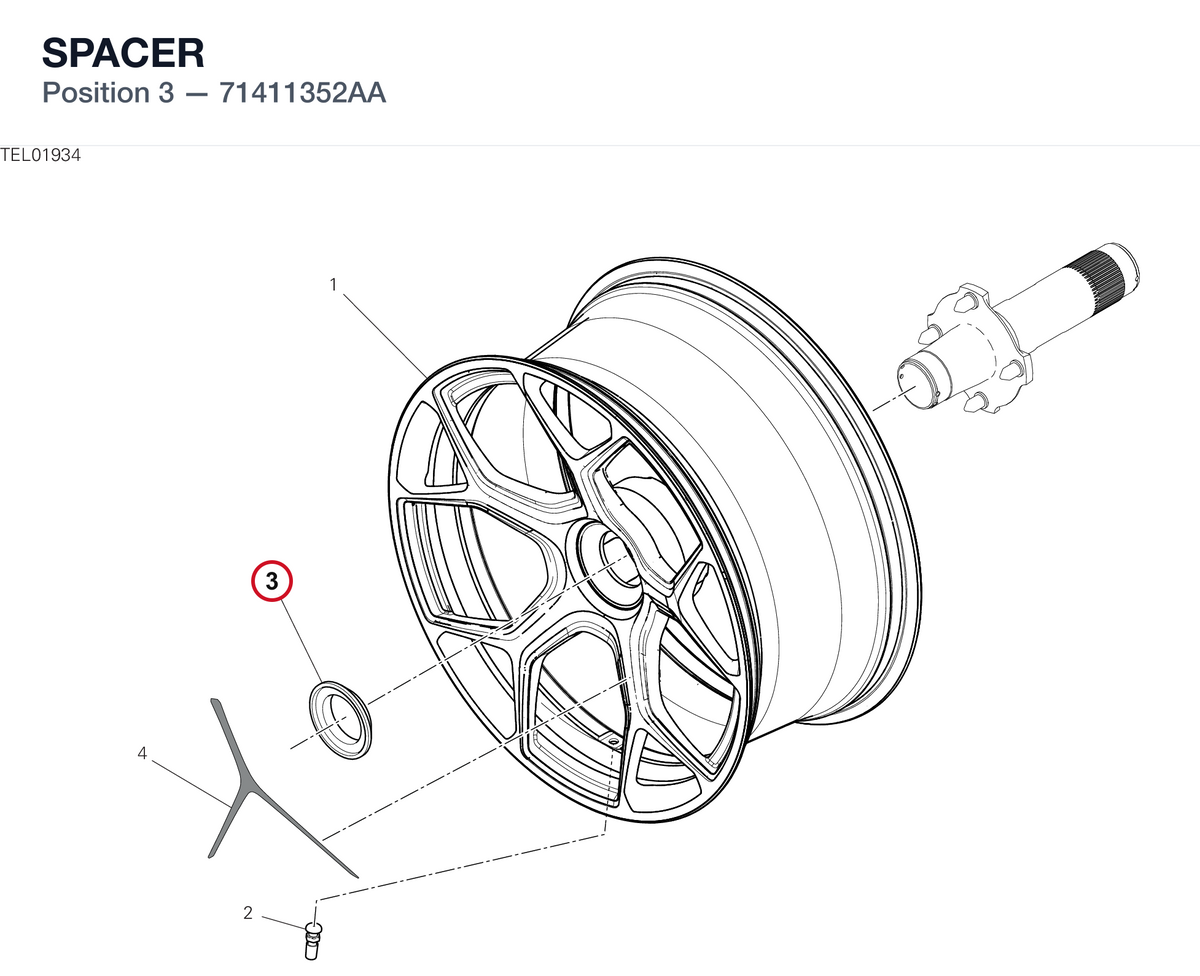 SPACER 71411352AA diagram position