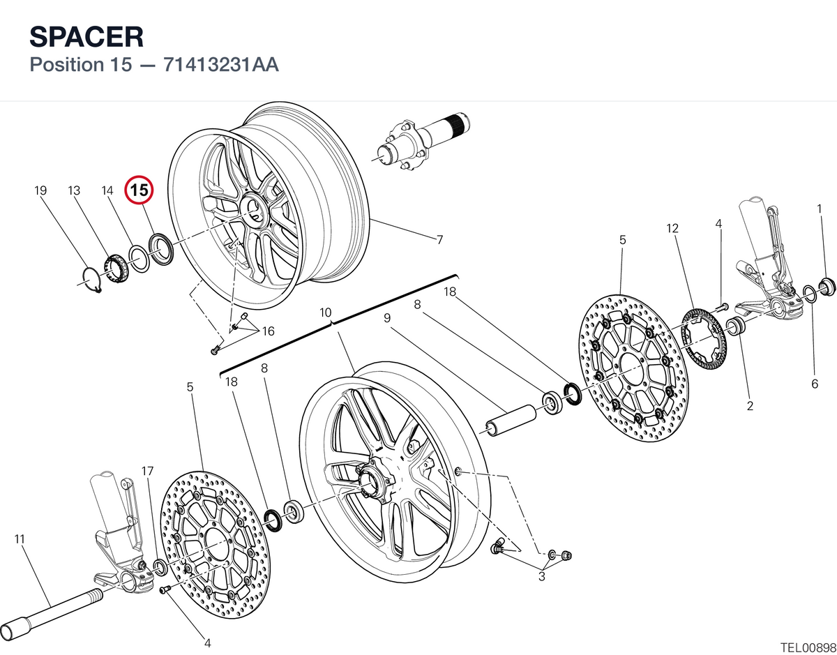 SPACER 71413231AA diagram position