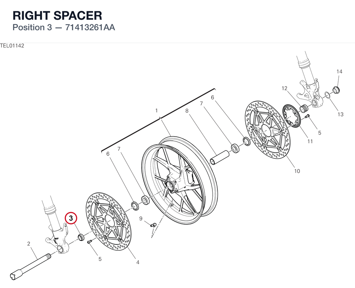 RIGHT SPACER 71413261AA diagram position