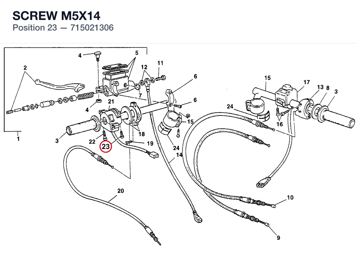 SCREW M5X14 715021306 diagram position