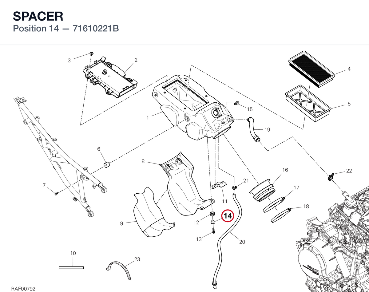 SPACER 71610221B diagram position