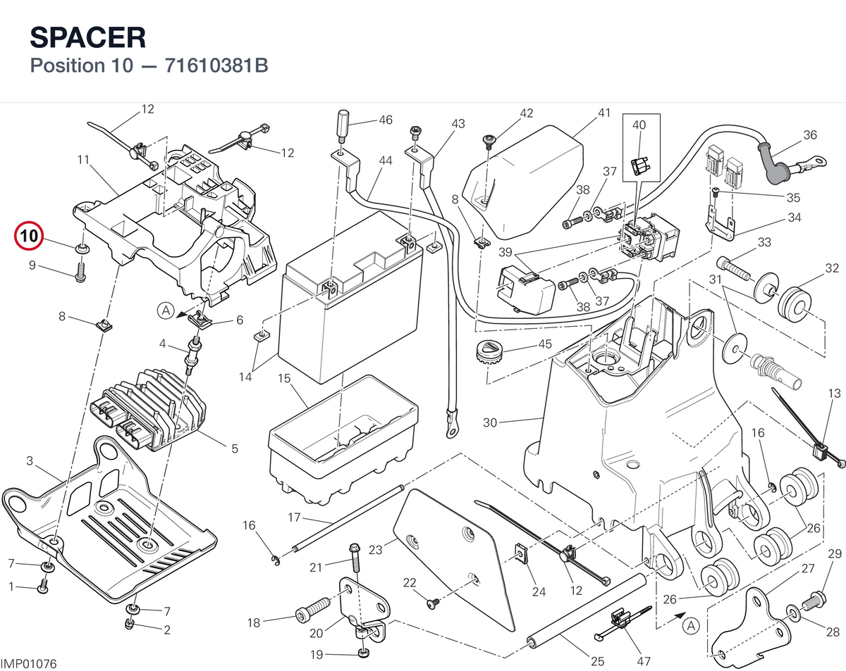 SPACER 71610381B diagram position
