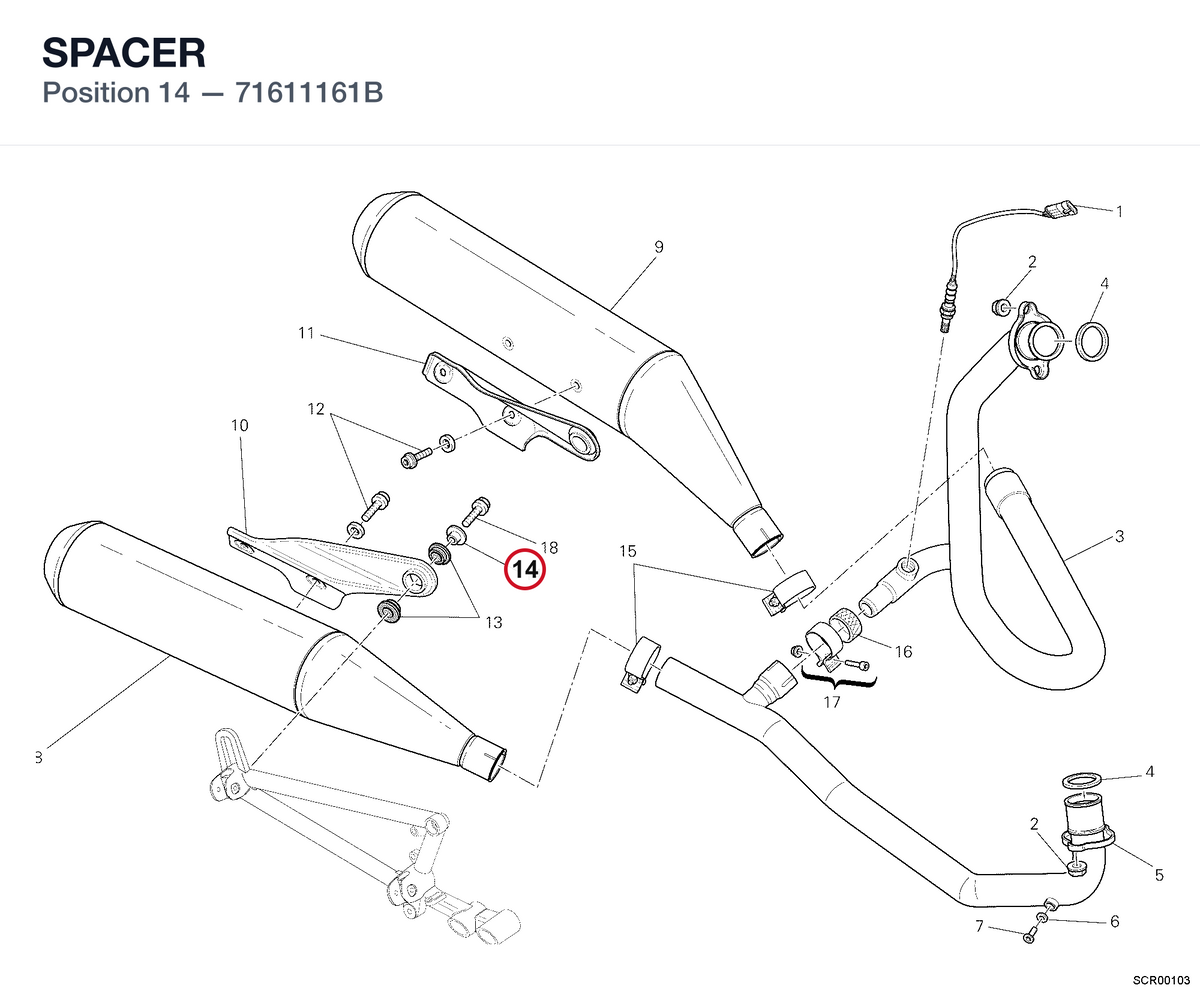 SPACER 71611161B diagram position