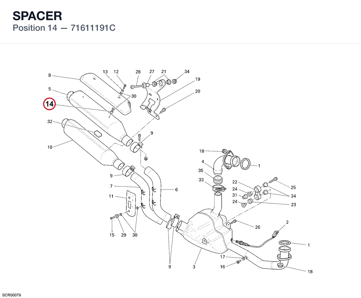 SPACER 71611191C diagram position