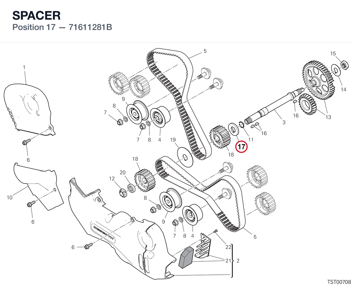 SPACER 71611281B diagram position