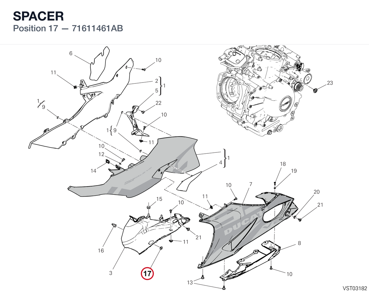 SPACER 71611461AB diagram position