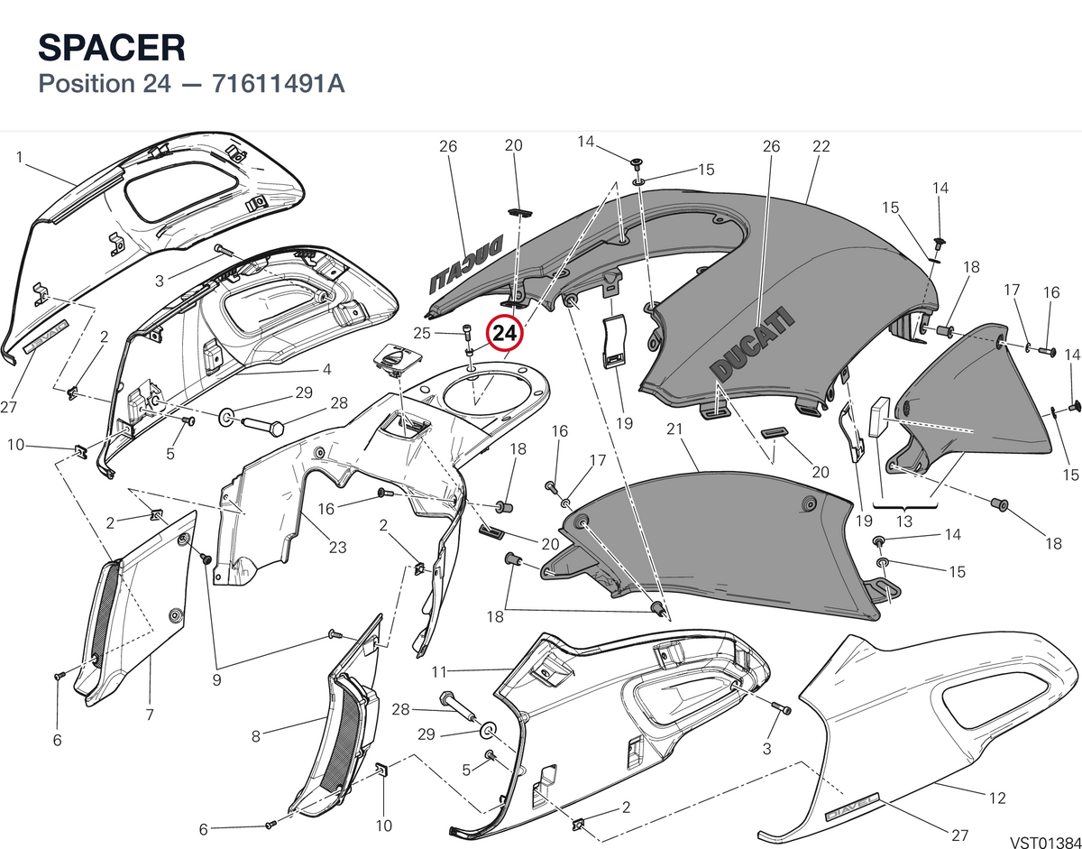 SPACER 71611491A diagram position
