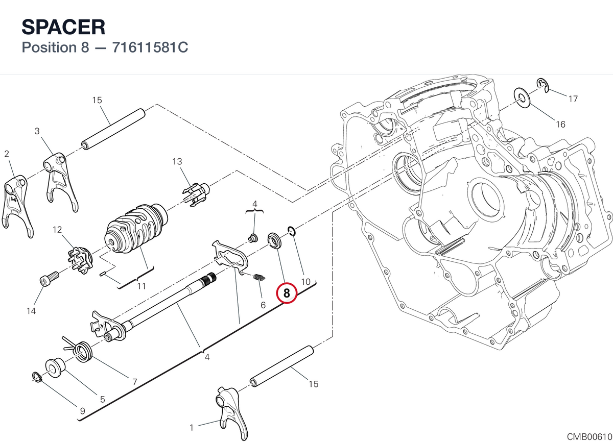 SPACER 71611581C diagram position