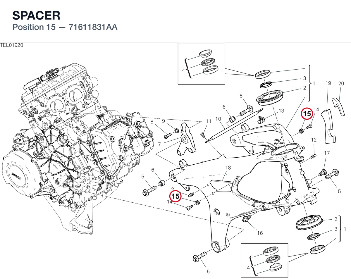 SPACER 71611831AA diagram position