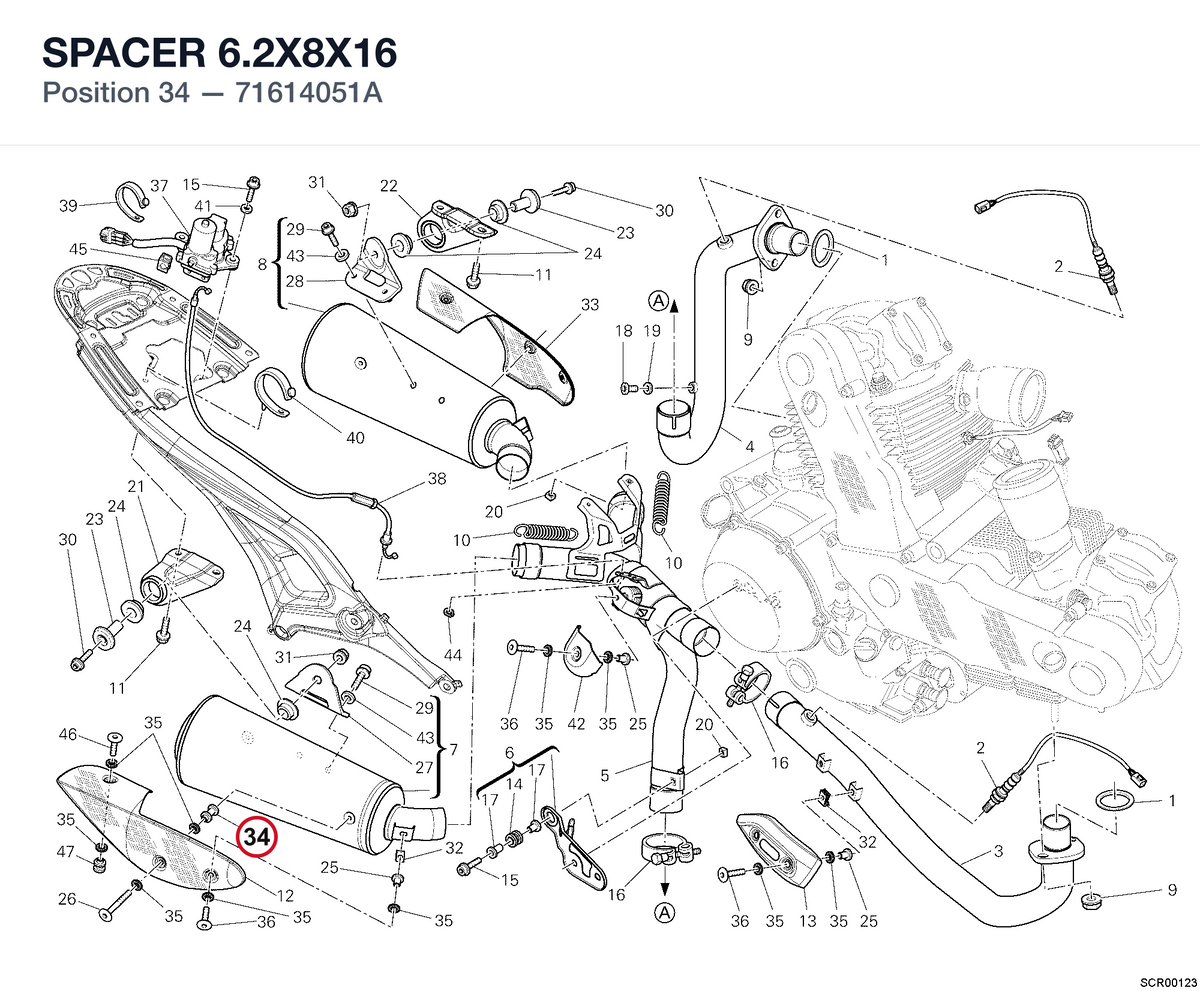 SPACER 6.2X8X16 71614051A diagram position