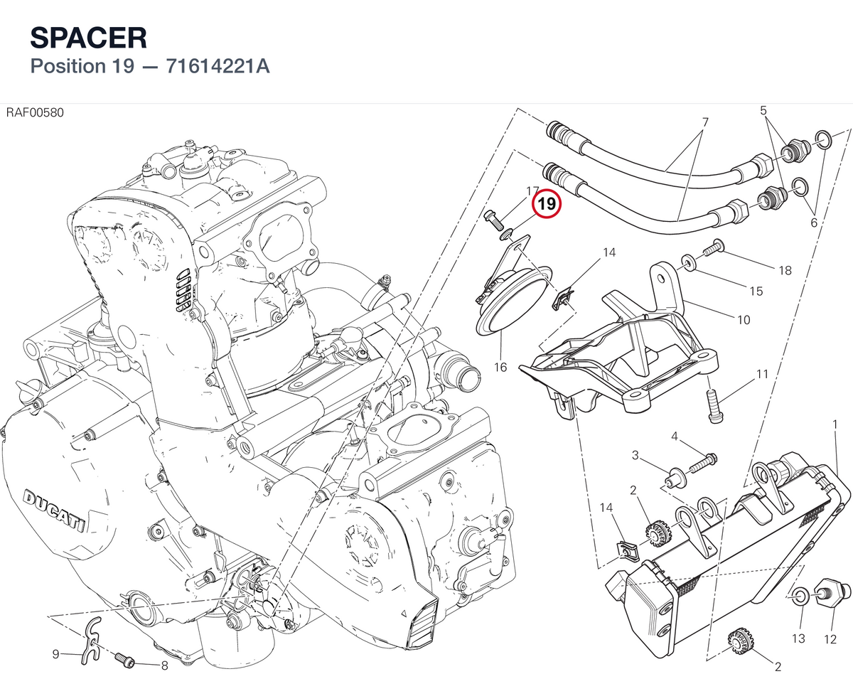 SPACER 71614221A diagram position