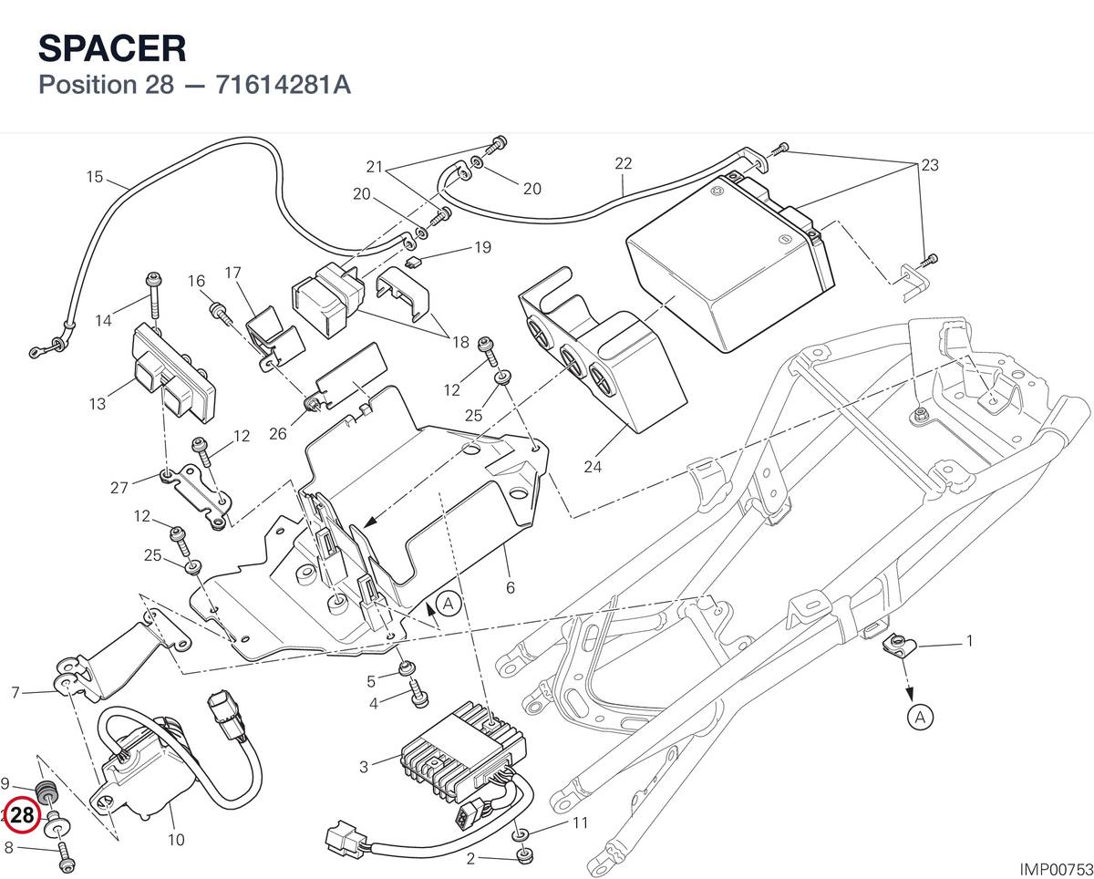 SPACER 71614281A diagram position
