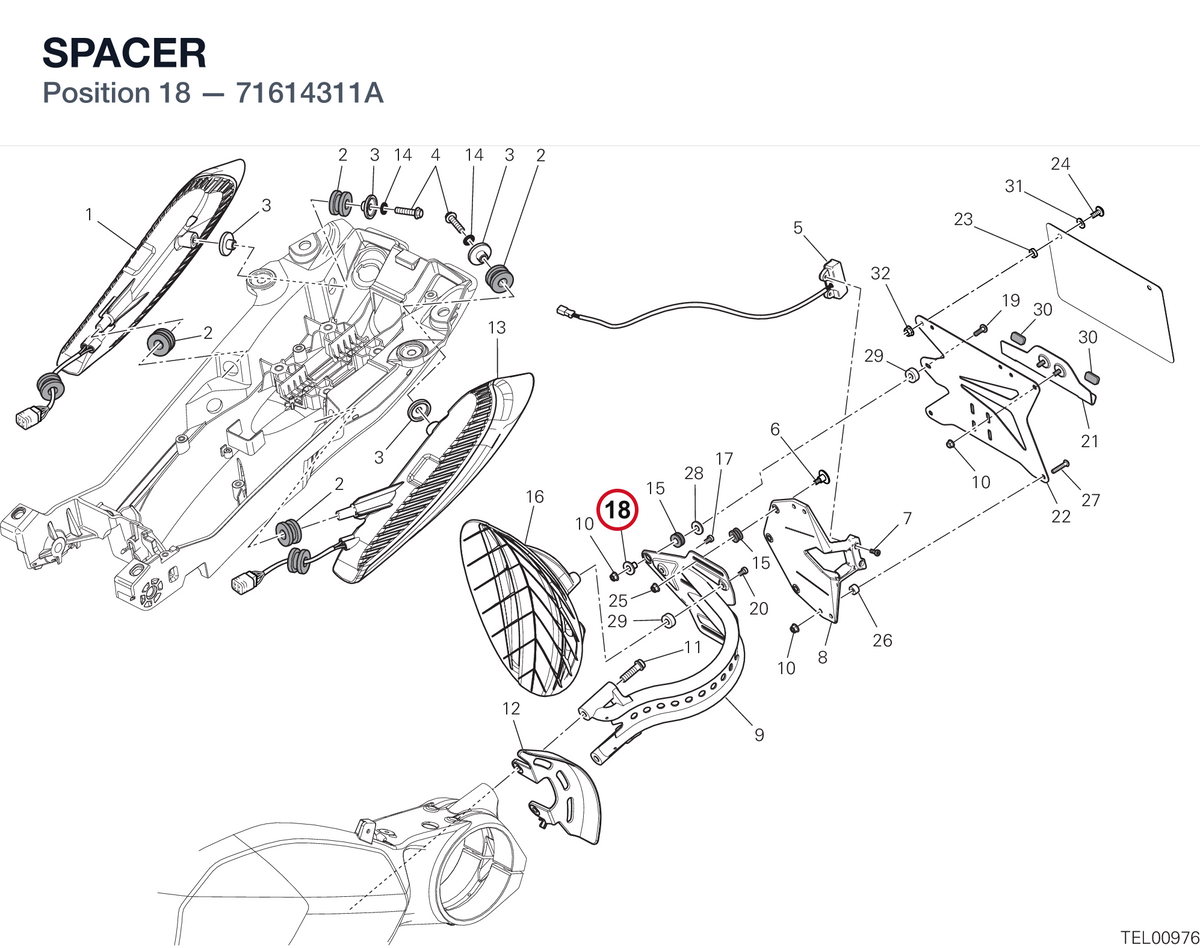 SPACER 71614311A diagram position