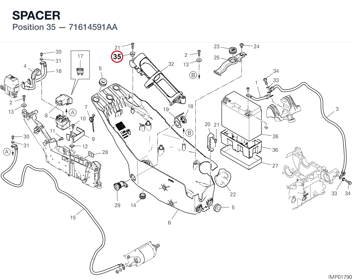 SPACER 71614591AA diagram position