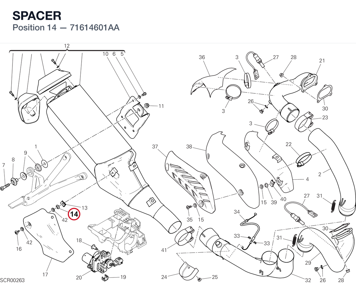 SPACER 71614601AA diagram position