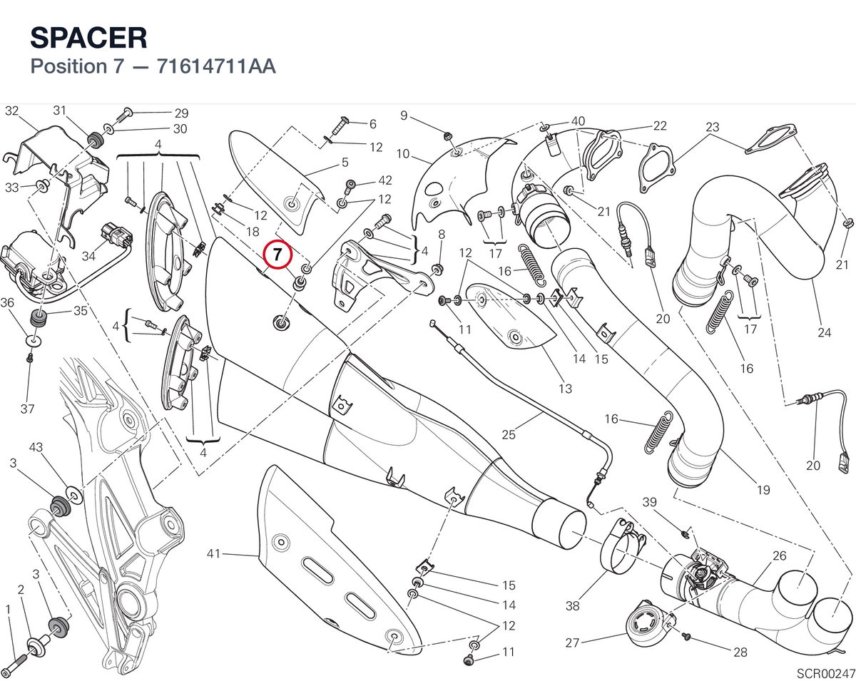 SPACER 71614711AA diagram position