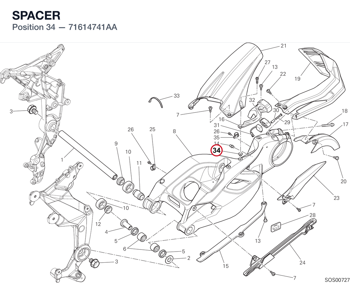 SPACER 71614741AA diagram position