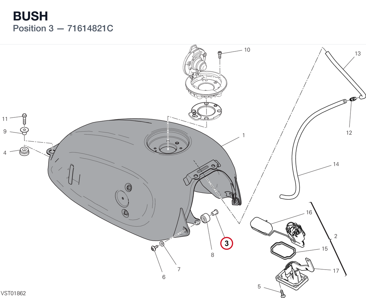 BUSH 71614821C diagram position