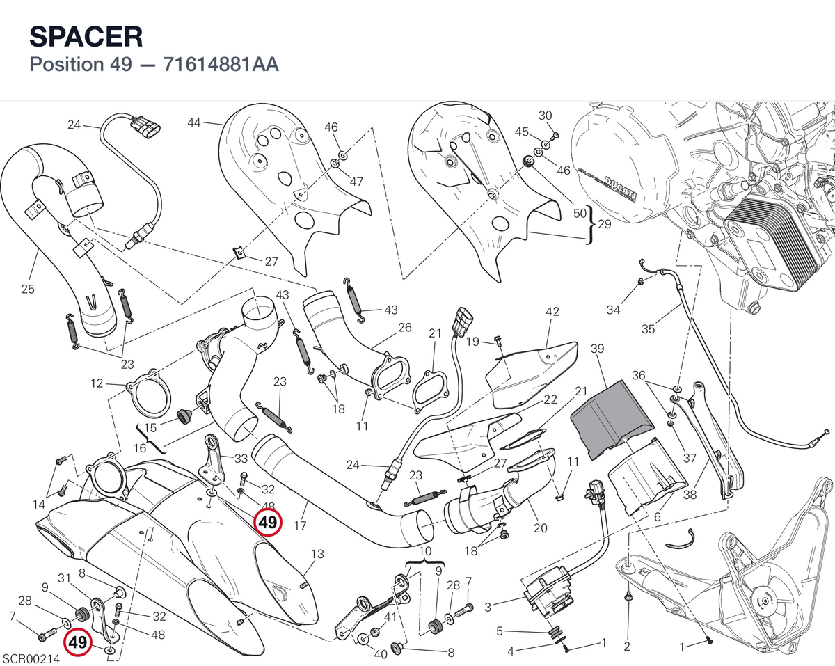 SPACER 71614881AA diagram position