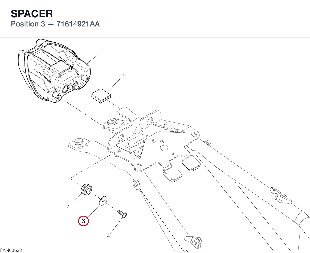 SPACER 71614921AA diagram position