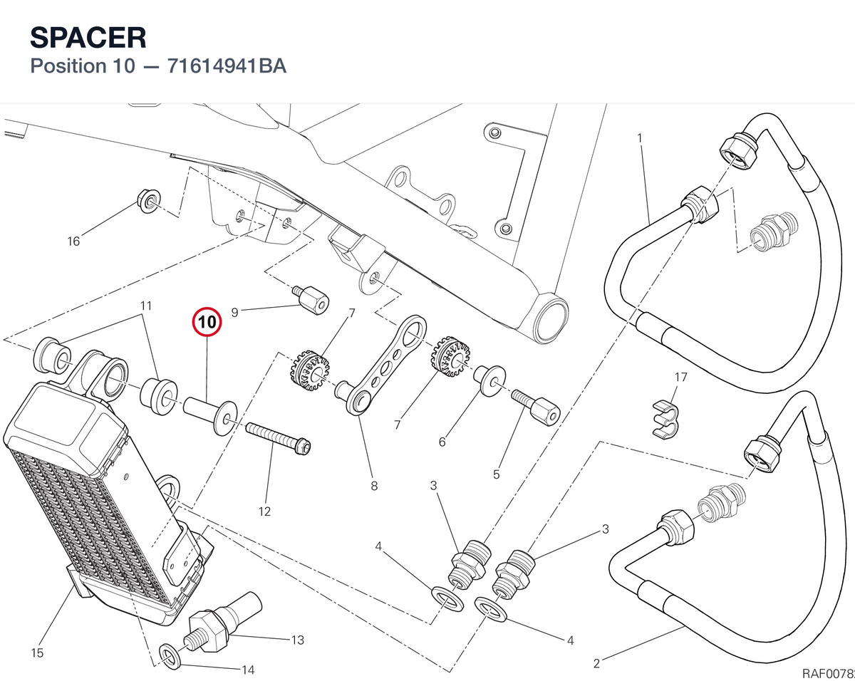 SPACER 71614941BA diagram position