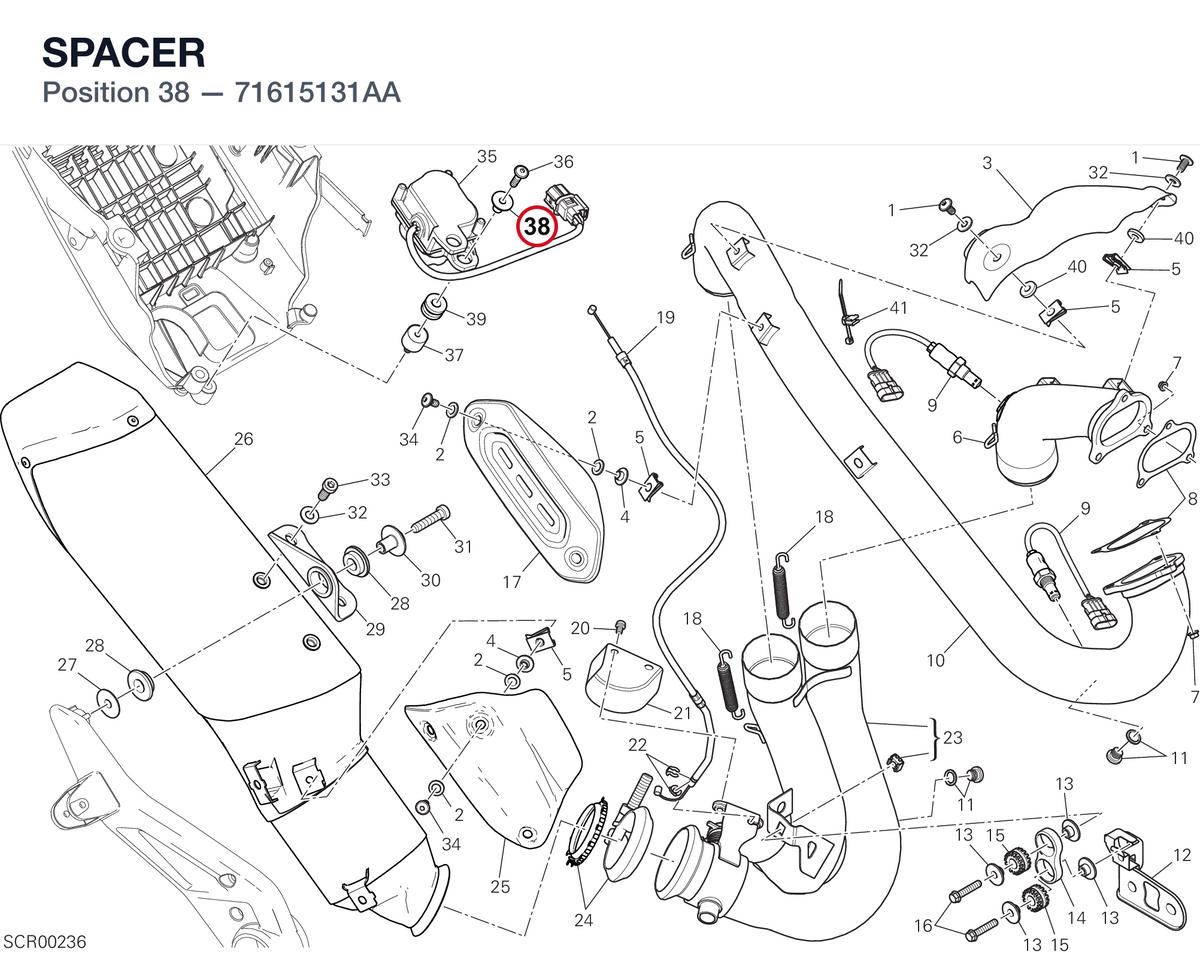 SPACER 71615131AA diagram position
