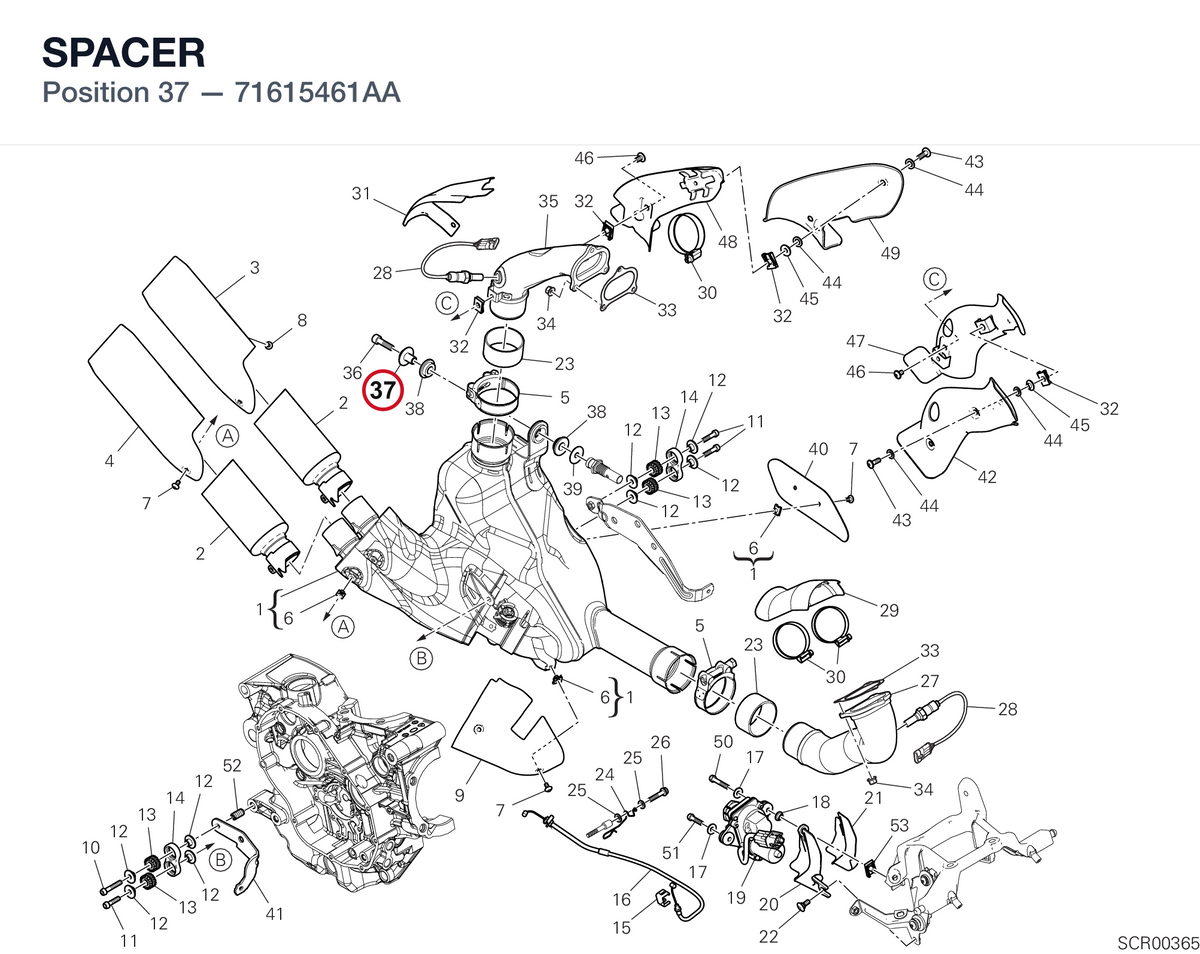 SPACER 71615461AA diagram position