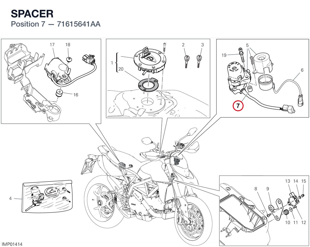 SPACER 71615641AA diagram position
