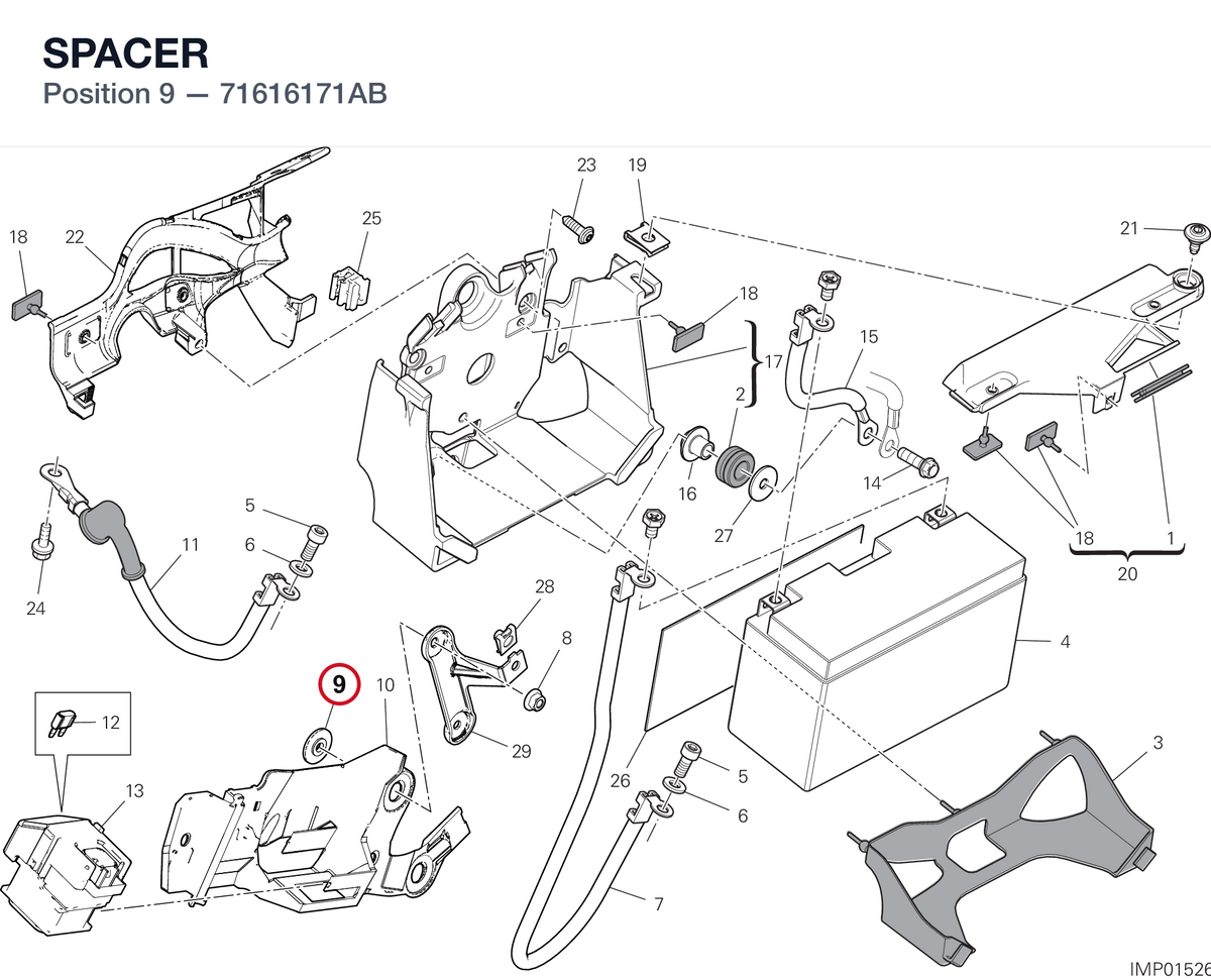SPACER 71616171AB diagram position